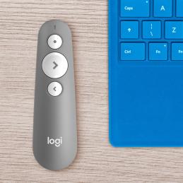 Mando wireless inalambrico logitech r500s para presentaciones - bluetooth - gris medio