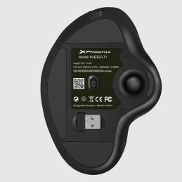 Ratón inalambrico phoenix ergo t1 ergonomico trackball batería recargable multidispositivo