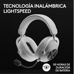 Auriculares gaming logitech g pro x 2 inalámbricos con lightspeed blancos