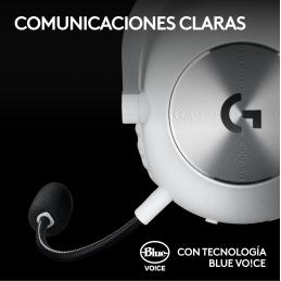 Auriculares gaming logitech g pro x 2 inalámbricos con lightspeed blancos