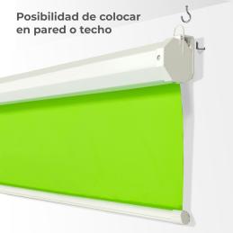 Panel chromakey pantalla plegable phoenix tejido verde chroma antíarrugas montaje techo y pared 2 x 2.5m