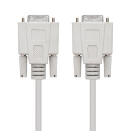Cable rs232 db9 nanocable 1.8m - hembra - hembra - beige null modem