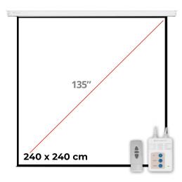 Pantalla electrica videoproyector pared y techo phoenix 135´´ratio 1:1 - 4:3 - 16:9 2.4m x 2.4m posicion adjustable - carcasa bl