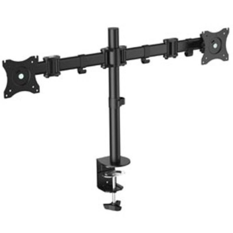 Soporte doble pantalla equip 13pulgadas - 27pulgadas inclinable giratorio 360º max 8 kg vesa max 100x100