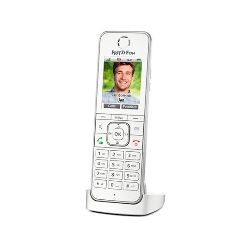 Telefono inalambrico dect digital fritz! c6 blanco - pantalla color - manos libres