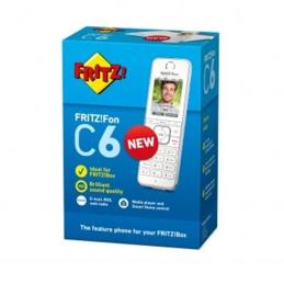 Telefono inalambrico dect digital fritz! c6 blanco - pantalla color - manos libres