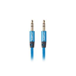 Cable minijack lanberg 3.5mm m - m 3 pin 3m premium azul