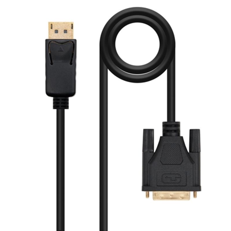 Cable displayport a dvi nanocable 1m - macho - macho - negro