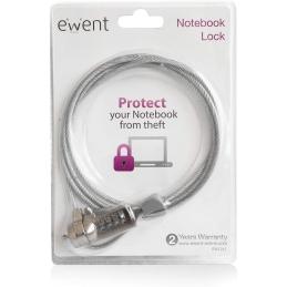 Cable de seguridad ewent para portatil - kesington combinacion de numeros 4 digitos - 1.5m