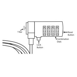 Cable de seguridad ewent para portatil - kesington combinacion de numeros 4 digitos - 1.5m