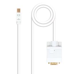 Cable nanocable conversor mini dp a vga mini dp - m - vga - m blanco 3.0 m