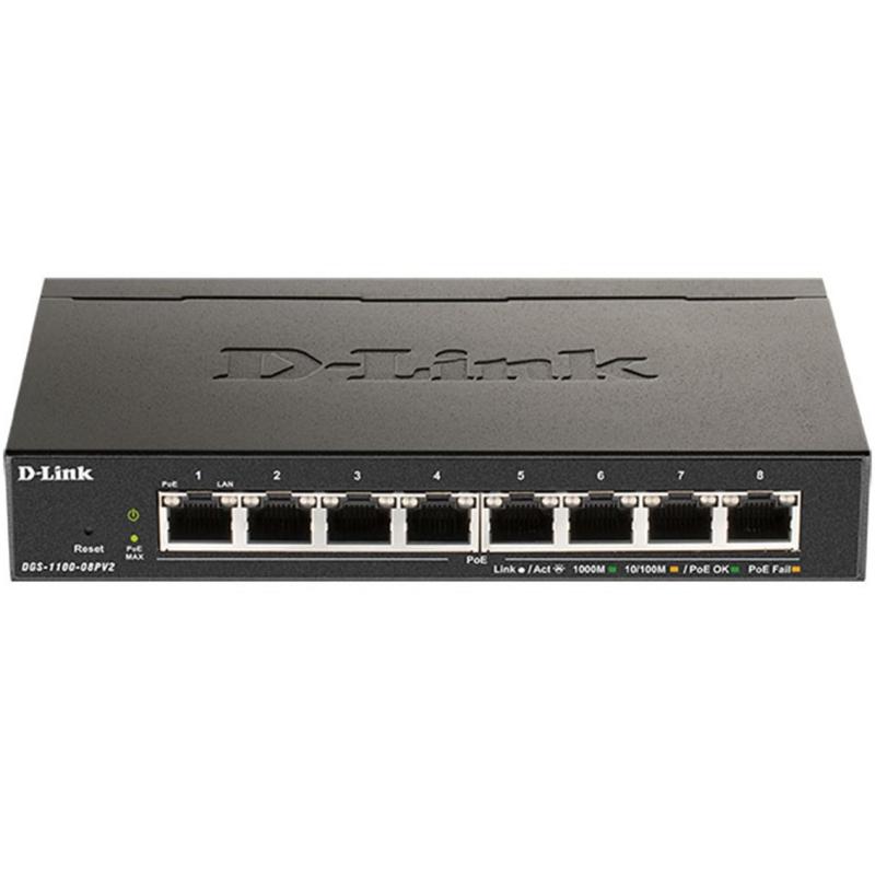 Switch d - link 8 puertos gestionable easysmart poe 64w