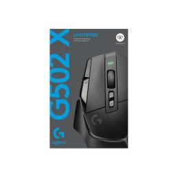 Mouse raton logitech g g502 x lightspeed gaming optico wireless inalambrico 25600ppp negro