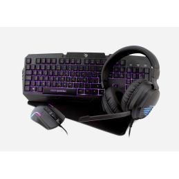 Kit teclado + raton + auriculares + alfombrilla deep gaming x - wing 2