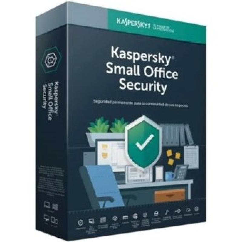 Antivirus kaspersky small office security servidor + 5 usuarios 1 año en caja