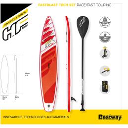 Bestway 65343 - tabla paddle surf hinchable fastblash tech set 3 -81m con remo - bomba y bolsa