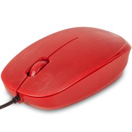 Raton con cable ngs flamered - optico - 1000dpi - 2 botones + scroll - ergonomico - usb - rojo