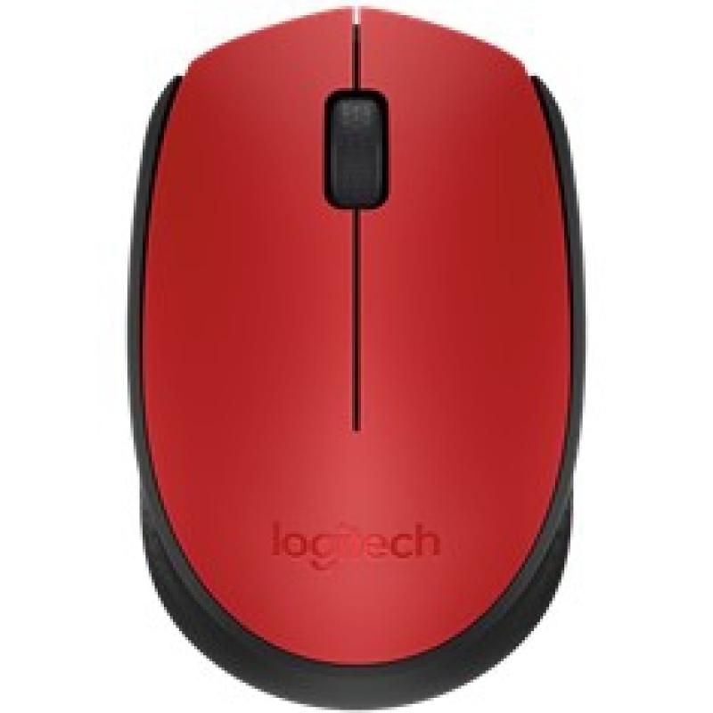Mouse raton logitech m171 optico wireless inalambrico rojo