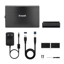 Caja externa tooq tqe - 3531b 3.5pulgadas sata usb 3.0 negro