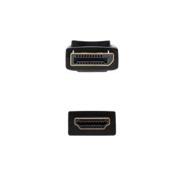 Cable displayport a hdmi nanocable 1m - macho - macho - negro