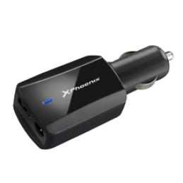 Cargador adaptador universal 90w phoenix phlaptopcarcharger para coche - vehiculo - mechero para portatil - netbooks - puerto us