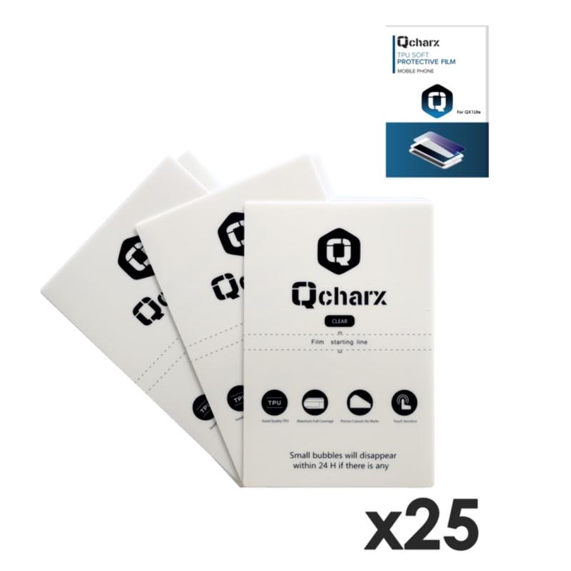 Laminas de proteccion frontales qcharx hidrogel hd qx1 lite 25 unidades