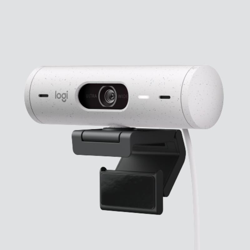 Webcam logitech brio 500 blanco crudo full hd - usb tipo c