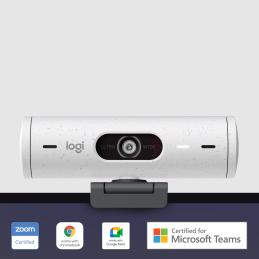 Webcam logitech brio 500 blanco crudo full hd - usb tipo c