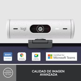 Webcam logitech brio 500 blanco crudo full hd - usb tipo c