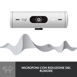 Webcam logitech brio 500 blanco crudo full hd - usb tipo c