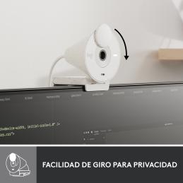 Webcam logitech brio 300 blanco crudo full hd - usb tipo c
