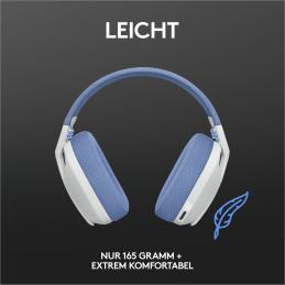 Auriculares con microfono logitech g435 gaming wireless inalambrico blanco