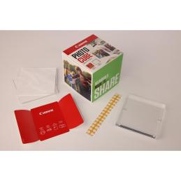 Papel canon pp - 201 5x5pulgadas (40 hojas) + marco fotos xlboom acrílico 13x13cm + photo cube white - creative pack share - ver