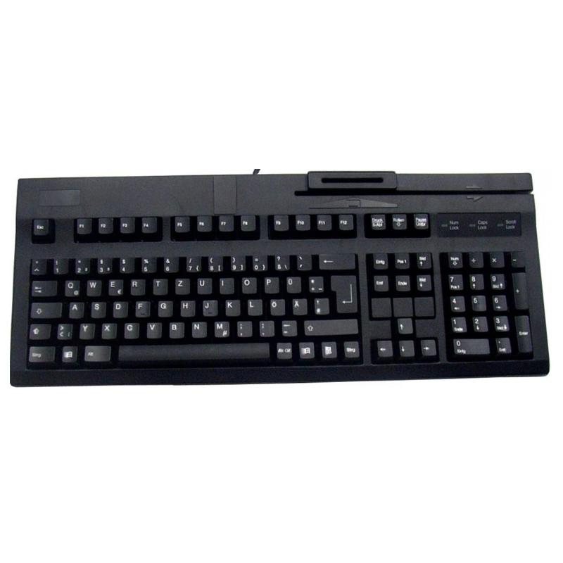 Teclado expandido active key usb lector de tarjeta chip y banda magnetica