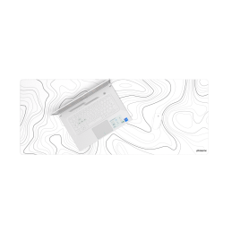 Alfombrilla phoenix stratos para ratón escritorio blanca 90 x 40 cm con base de corcho y superficie cuero pu