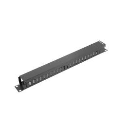 Organizador de cables lanberg metalico 1u tipo a rack 19 negro