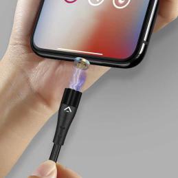 Cable de carga rápida 3a y datos - magnético - micro usb - 1 m