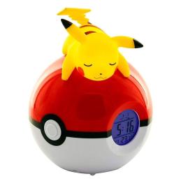 Lampara led despertador reloj teknofun madcow entertainment pokemon pikachu durmiendo en pokeball