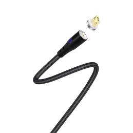 Cable de carga rápida 3a y datos - magnético - micro usb - 1 m