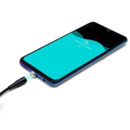 Cable de carga rápida 3a y datos - magnético - micro usb - 1 m