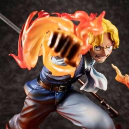 Figura megahouse one piece sabo fire fist inheritance p.o.p. edicion limitada