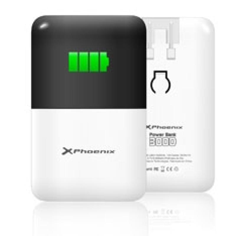 Cargador ac + bateria portatil 2 en 1 phoenix power bank 3000 ma ipad - iphone - tablet - moviles - smartphones - mp4 - gps - cu