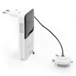 Cargador ac + bateria portatil 2 en 1 phoenix power bank 3000 ma ipad - iphone - tablet - moviles - smartphones - mp4 - gps - cu