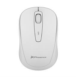 Phoenix m250 ratón inalámbrico 2.4 ghz receptor usb hasta 1600 dpi compatible con pc mac portátil color blanco
