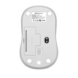 Phoenix m250 ratón inalámbrico 2.4 ghz receptor usb hasta 1600 dpi compatible con pc mac portátil color blanco