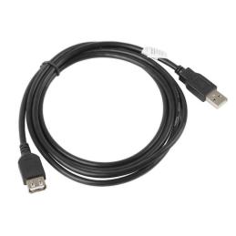 Cable alargador lanberg usb 2.0 macho hembra 1.8m negro