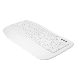 Phoenix k201 teclado ergonómico inalámbrico 2.4ghz blanco