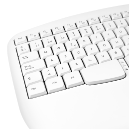 Phoenix k201 teclado ergonómico inalámbrico 2.4ghz blanco