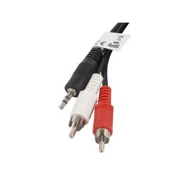 Cable estereo lanberg mini jack 3.5mm - 2x rca macho 2m