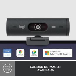 Webcam logitech brio 500 grafito full hd - usb tipo c